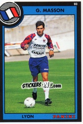 Sticker Guillaume Masson - U.N.F.P. Football Cards 1992-1993 - Panini