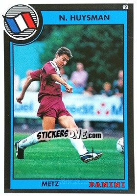 Sticker Nicolas Huysman - U.N.F.P. Football Cards 1992-1993 - Panini
