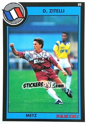 Sticker David Zitelli - U.N.F.P. Football Cards 1992-1993 n. 110 - Panini