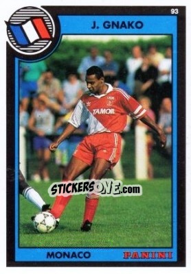 Cromo Jermoe Gnako - U.N.F.P. Football Cards 1992-1993 - Panini