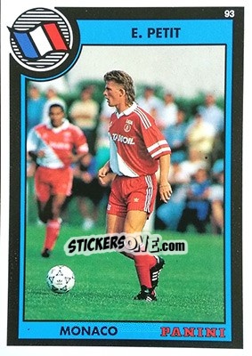 Sticker Emmanuel Petit - U.N.F.P. Football Cards 1992-1993 - Panini