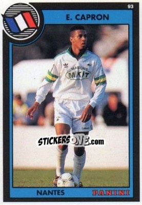 Sticker Eddy Capron - U.N.F.P. Football Cards 1992-1993 - Panini