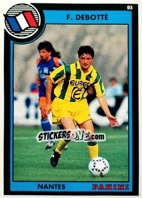Figurina Fabien Debotte - U.N.F.P. Football Cards 1992-1993 - Panini