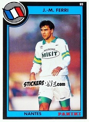 Cromo Jean-Michel Fern - U.N.F.P. Football Cards 1992-1993 - Panini