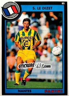 Sticker Serge Le Dizet - U.N.F.P. Football Cards 1992-1993 - Panini