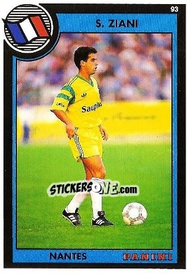 Figurina Stephane Ziani - U.N.F.P. Football Cards 1992-1993 - Panini