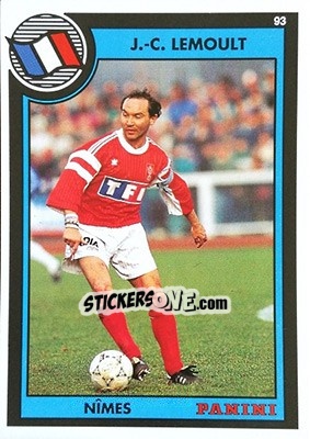 Figurina Jean-Claude Lemoult - U.N.F.P. Football Cards 1992-1993 - Panini
