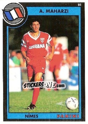 Sticker Ahmed Maharzi - U.N.F.P. Football Cards 1992-1993 n. 128 - Panini