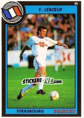 Sticker Frank Leboeuf - U.N.F.P. Football Cards 1992-1993 - Panini