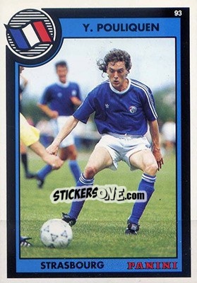 Sticker Yvon Poulquen - U.N.F.P. Football Cards 1992-1993 n. 133 - Panini