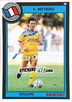 Sticker Frederic Meyrieu - U.N.F.P. Football Cards 1992-1993 - Panini