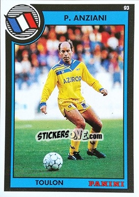 Sticker Philippe Anziani - U.N.F.P. Football Cards 1992-1993 - Panini