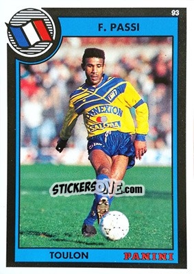 Sticker Franck Passi - U.N.F.P. Football Cards 1992-1993 n. 139 - Panini