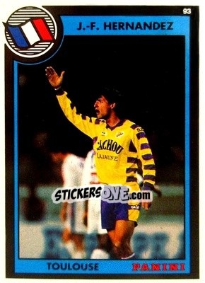 Sticker Jean-Francois Hernandez - U.N.F.P. Football Cards 1992-1993 n. 141 - Panini