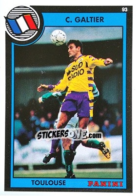 Figurina Christophe Galtier - U.N.F.P. Football Cards 1992-1993 - Panini