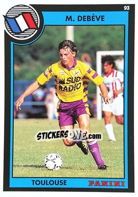 Sticker Michael Debeve - U.N.F.P. Football Cards 1992-1993 n. 143 - Panini
