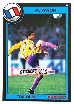 Sticker Michel Pavon - U.N.F.P. Football Cards 1992-1993 n. 145 - Panini