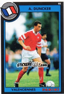 Sticker Arnaud Duncker - U.N.F.P. Football Cards 1992-1993 - Panini