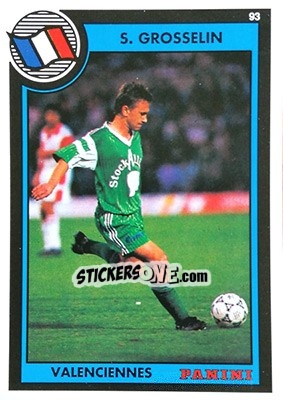 Sticker Stephane Grosselin - U.N.F.P. Football Cards 1992-1993 n. 150 - Panini