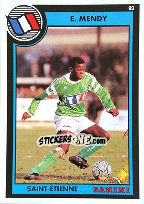 Cromo Etienne Mendy - U.N.F.P. Football Cards 1992-1993 - Panini