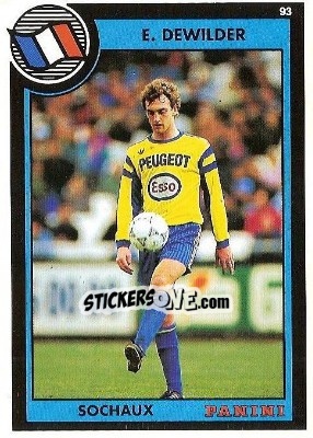Sticker Eric Dewilder - U.N.F.P. Football Cards 1992-1993 n. 160 - Panini