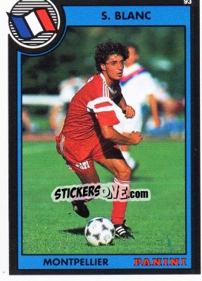 Sticker Serge Blanc - U.N.F.P. Football Cards 1992-1993 n. 162 - Panini