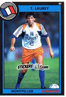 Sticker Thierry Laurey - U.N.F.P. Football Cards 1992-1993 n. 167 - Panini