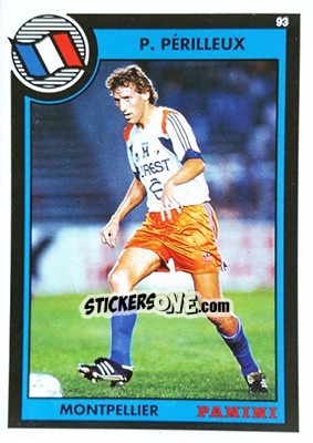 Sticker Philippe Perilleux - U.N.F.P. Football Cards 1992-1993 n. 168 - Panini