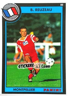 Sticker Bertrand Reuzeau - U.N.F.P. Football Cards 1992-1993 n. 169 - Panini