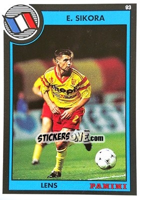 Sticker Eric Sikora - U.N.F.P. Football Cards 1992-1993 n. 172 - Panini
