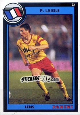 Sticker Pierre Laigle - U.N.F.P. Football Cards 1992-1993 n. 174 - Panini
