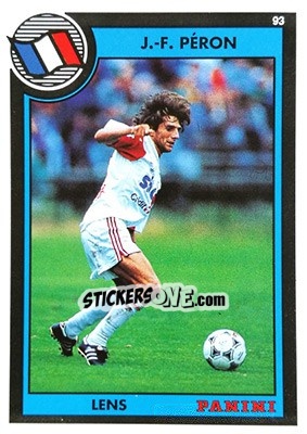Cromo Jean-Francois Peron - U.N.F.P. Football Cards 1992-1993 - Panini