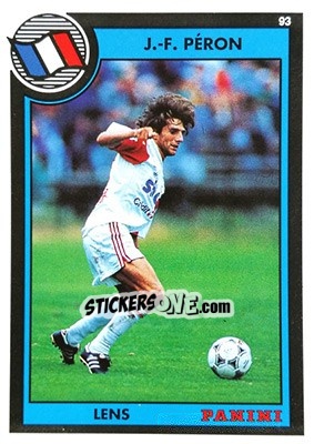 Sticker Jean-Francois Peron - U.N.F.P. Football Cards 1992-1993 n. 176 - Panini