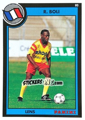Sticker Roger Boli - U.N.F.P. Football Cards 1992-1993 n. 177 - Panini