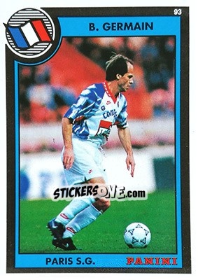 Figurina Bruno Germain - U.N.F.P. Football Cards 1992-1993 - Panini