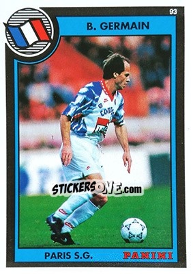 Figurina Bruno Germain - U.N.F.P. Football Cards 1992-1993 n. 182 - Panini