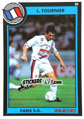 Figurina Laurent Fournier - U.N.F.P. Football Cards 1992-1993 - Panini