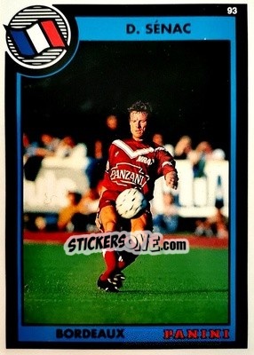 Figurina Didier Senac - U.N.F.P. Football Cards 1992-1993 - Panini