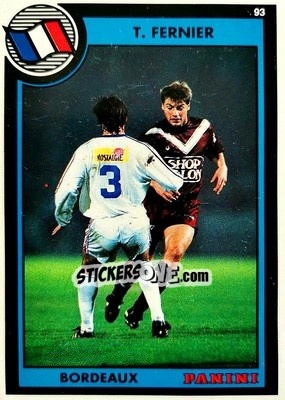 Cromo Theirry Fernier - U.N.F.P. Football Cards 1992-1993 - Panini