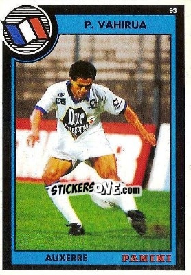 Sticker Pascal Vahirua - U.N.F.P. Football Cards 1992-1993 n. 192 - Panini