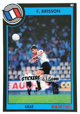 Figurina Francois Brisson - U.N.F.P. Football Cards 1992-1993 - Panini