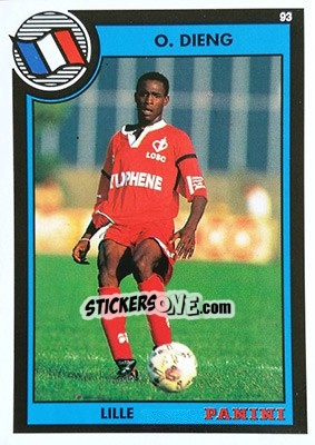 Cromo Oumar Dieng - U.N.F.P. Football Cards 1992-1993 - Panini