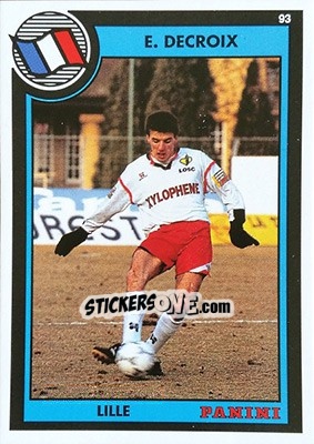 Sticker Eric Decroix - U.N.F.P. Football Cards 1992-1993 - Panini