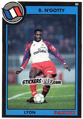 Sticker Bruno N'Gotty - U.N.F.P. Football Cards 1992-1993 n. 199 - Panini
