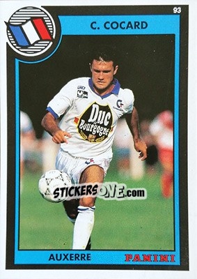 Sticker Christophe Cocard - U.N.F.P. Football Cards 1992-1993 - Panini
