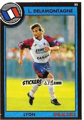 Sticker Laurent Delamontagne - U.N.F.P. Football Cards 1992-1993 - Panini