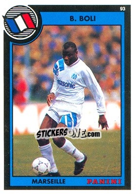 Sticker Basile Boli - U.N.F.P. Football Cards 1992-1993 n. 207 - Panini