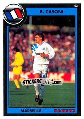 Figurina Bernard Casoni - U.N.F.P. Football Cards 1992-1993 - Panini