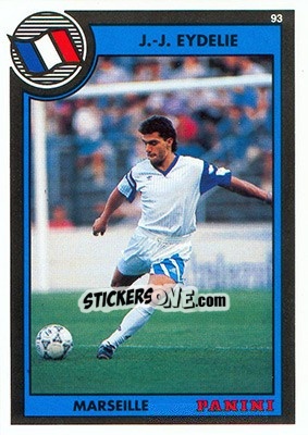 Figurina Jean-Jacques Eydelie - U.N.F.P. Football Cards 1992-1993 n. 210 - Panini