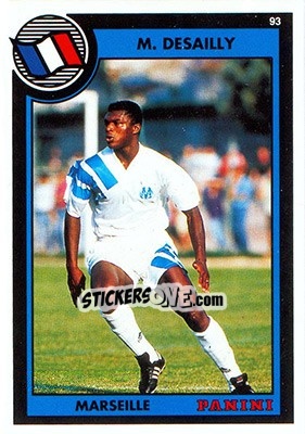 Sticker Marcel Desailly - U.N.F.P. Football Cards 1992-1993 n. 211 - Panini